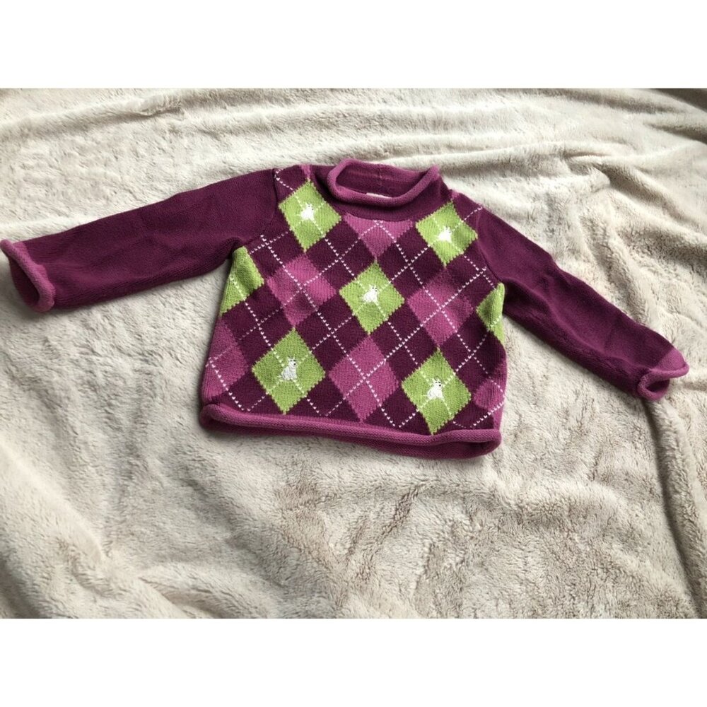 L.L. Bean Toddler Argyle Sweater 12-18 Months